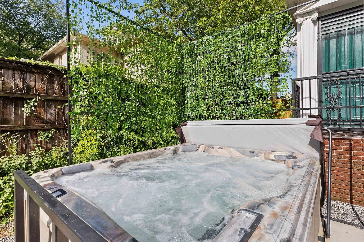 Main house private hot tub at McLean Manor